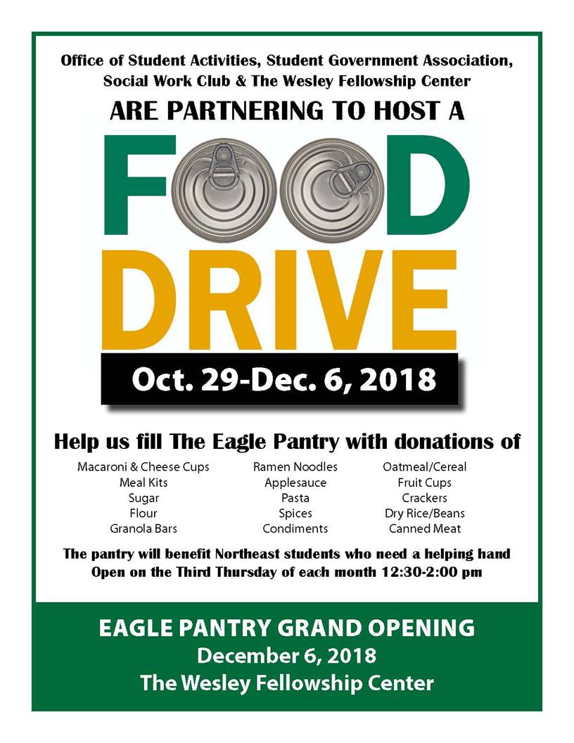 Food drive for Eagle food pantry flyer