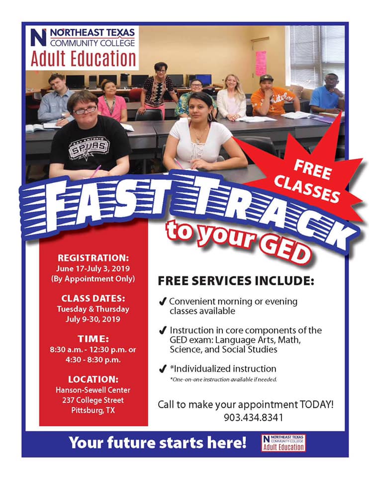 Fast track GED flier