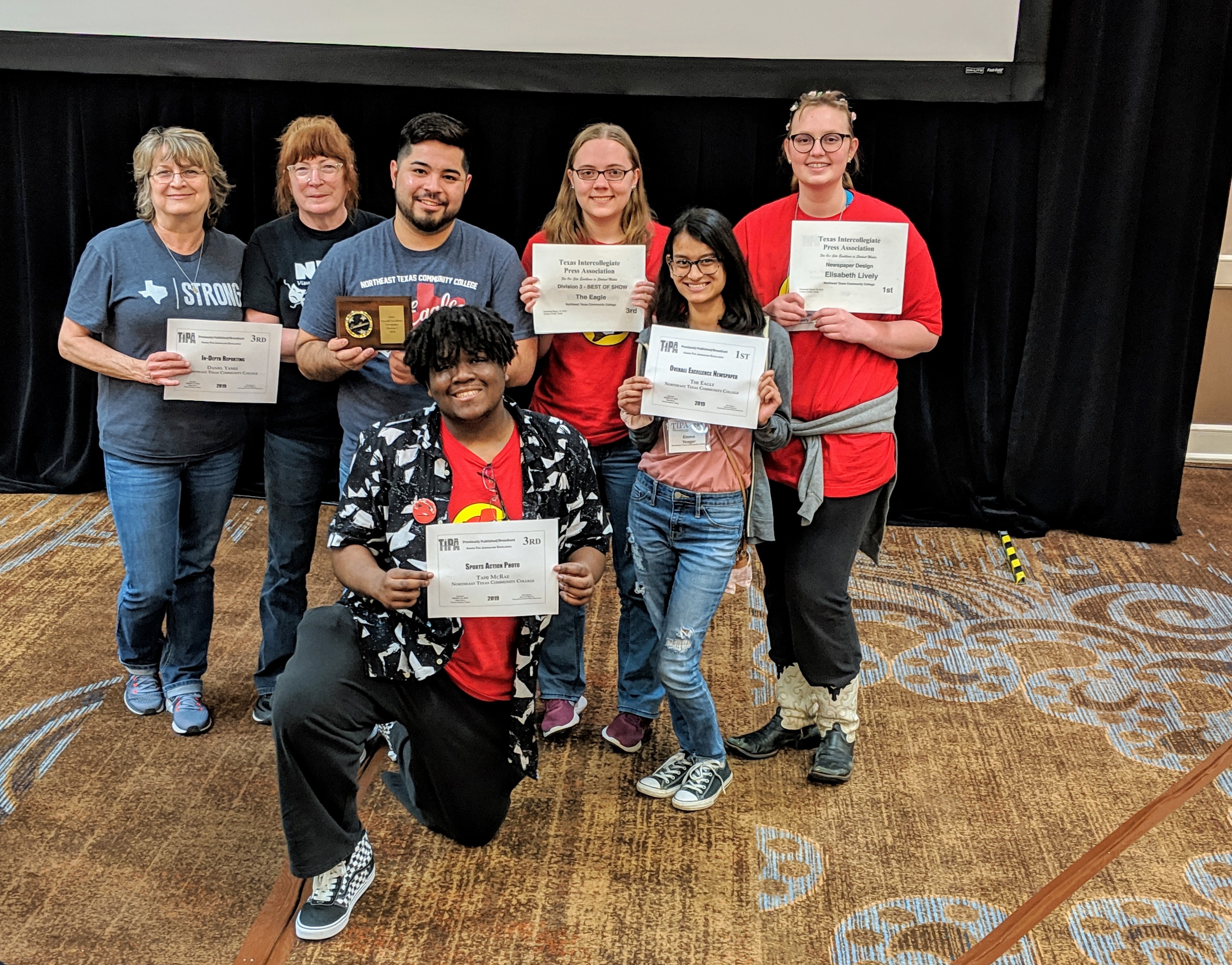 Smith with students at 2019 TIPA conference