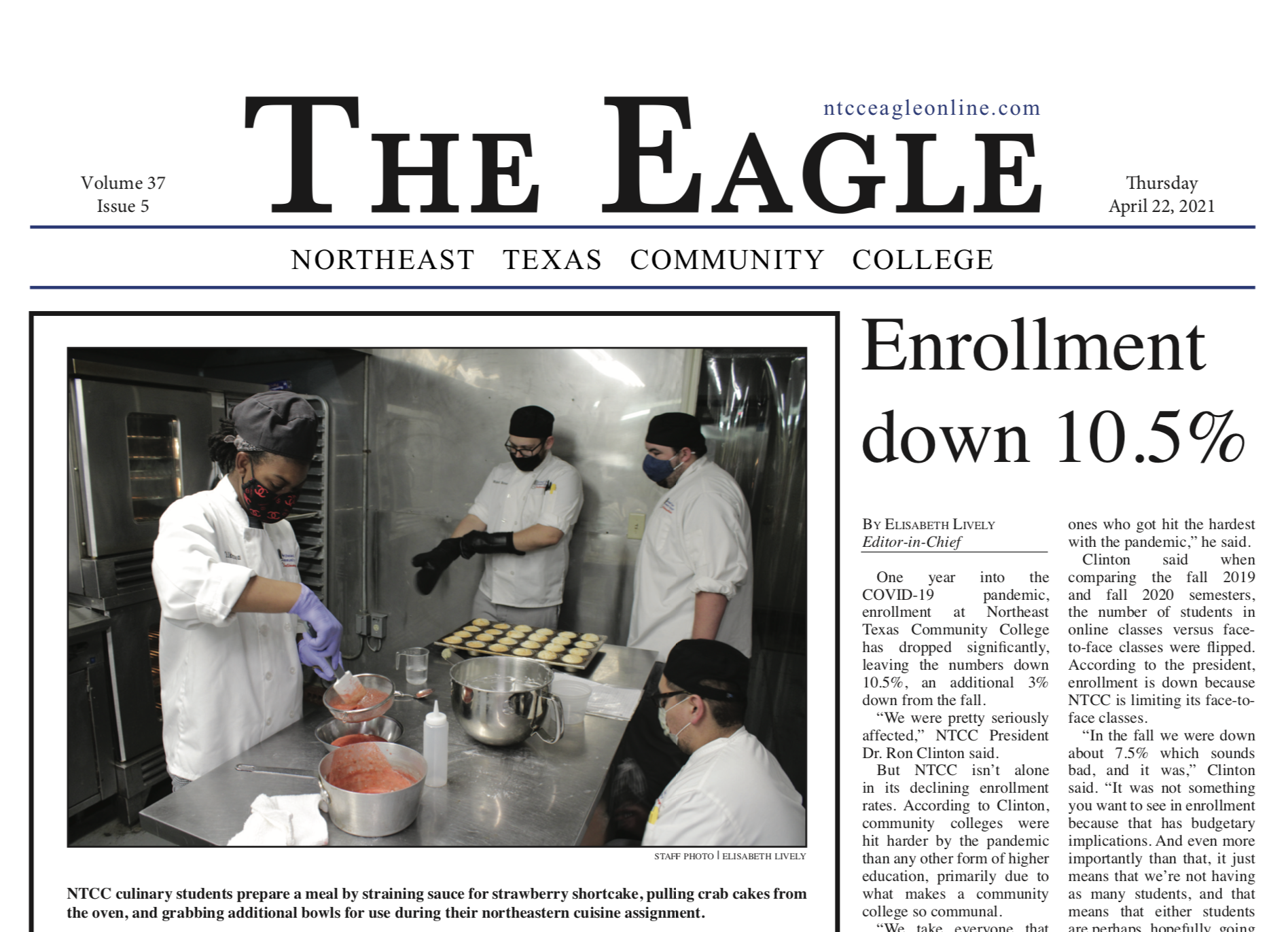 front page of the eagle preview