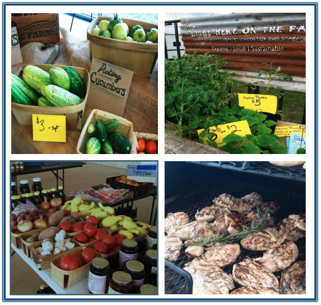 farmers market picture collage