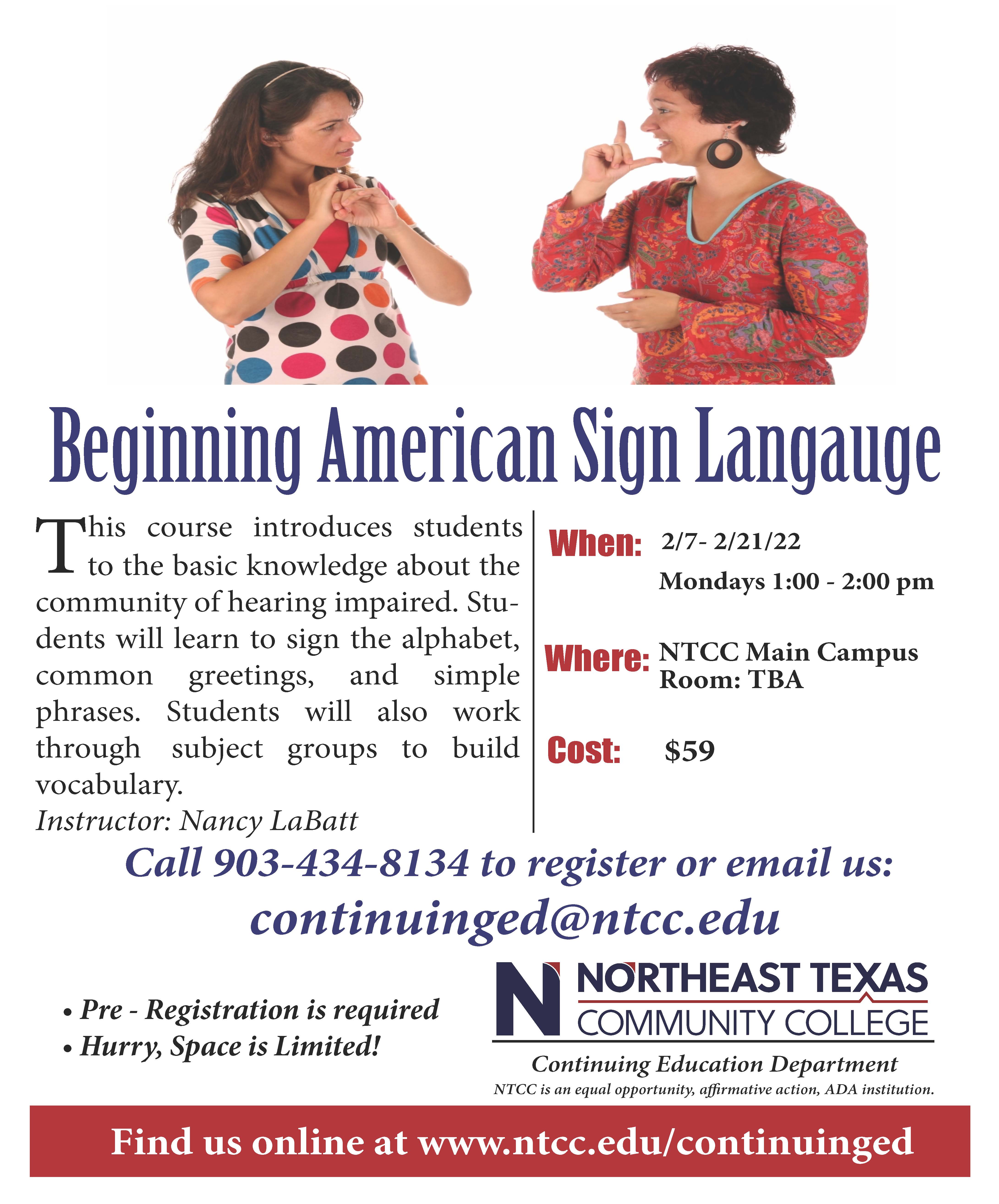 Beginning American Sign Language