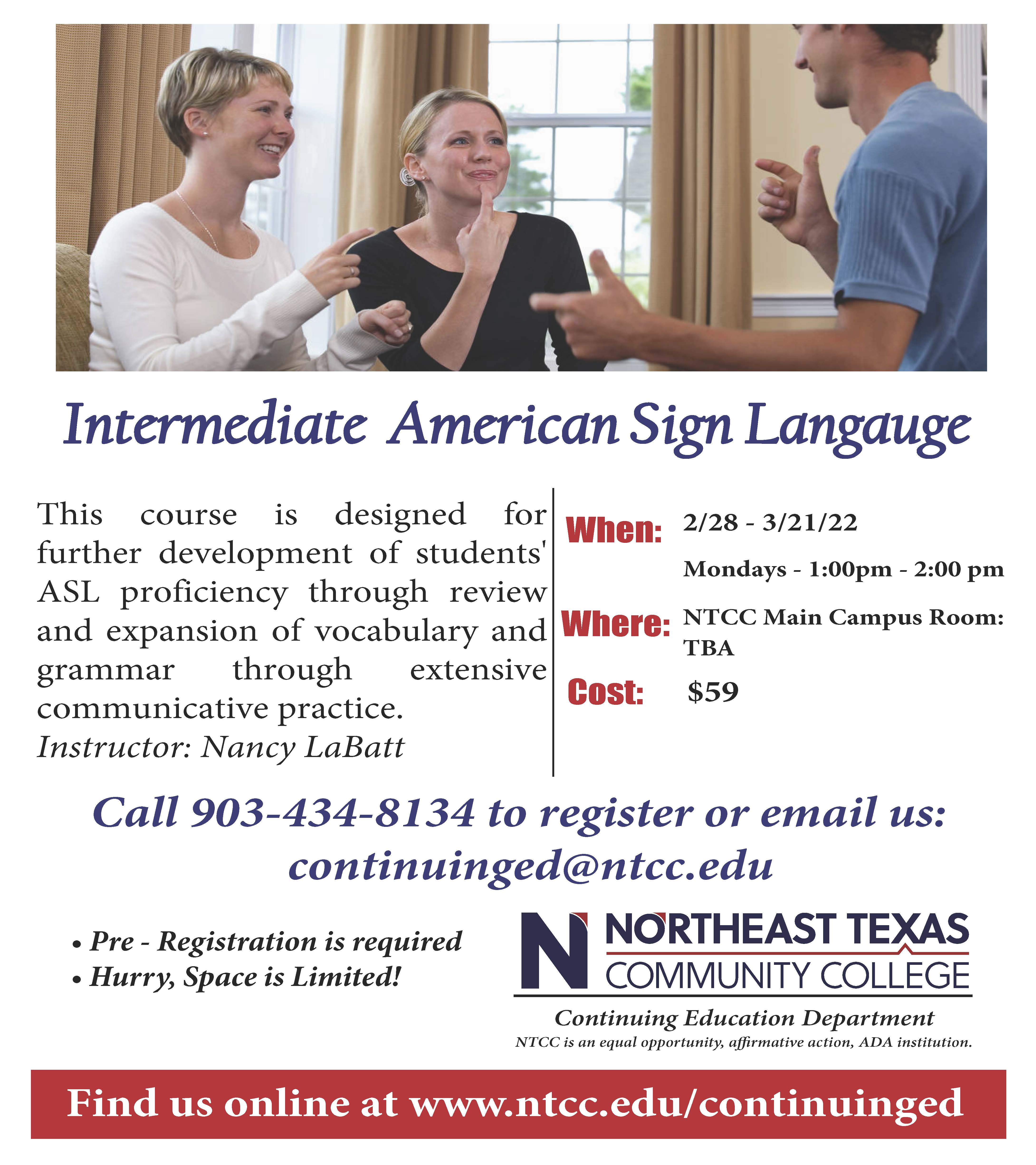 Intermediate American Sign Language
