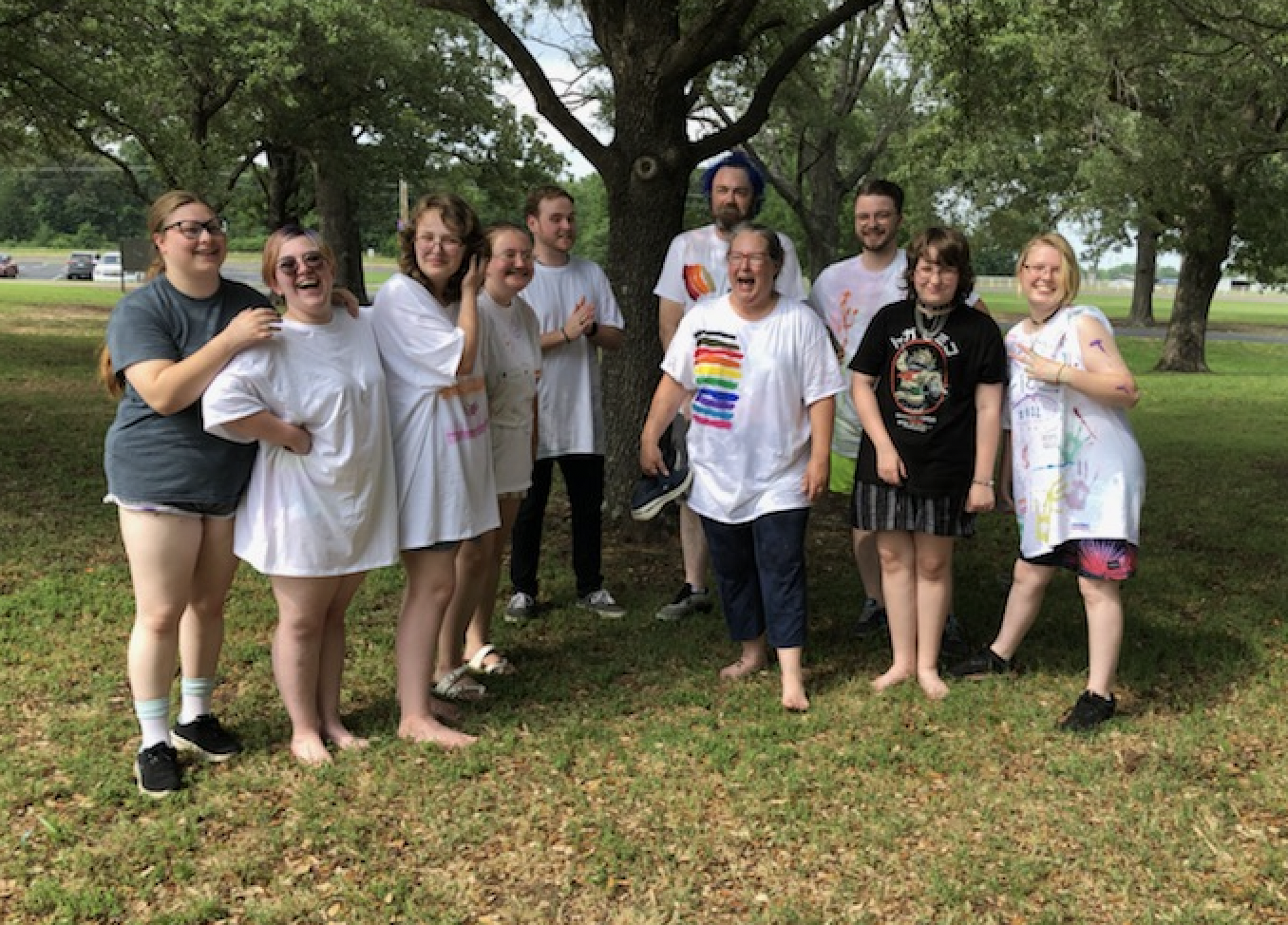 group of students at pride celebration