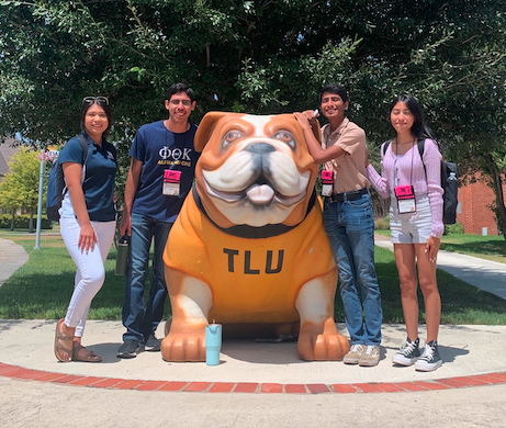 students with TLU bulldog
