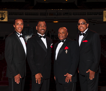 the drifters promo shot in tuxes