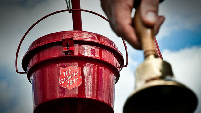 Salvation Army bell and kettle
