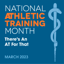 athletic training month logo
