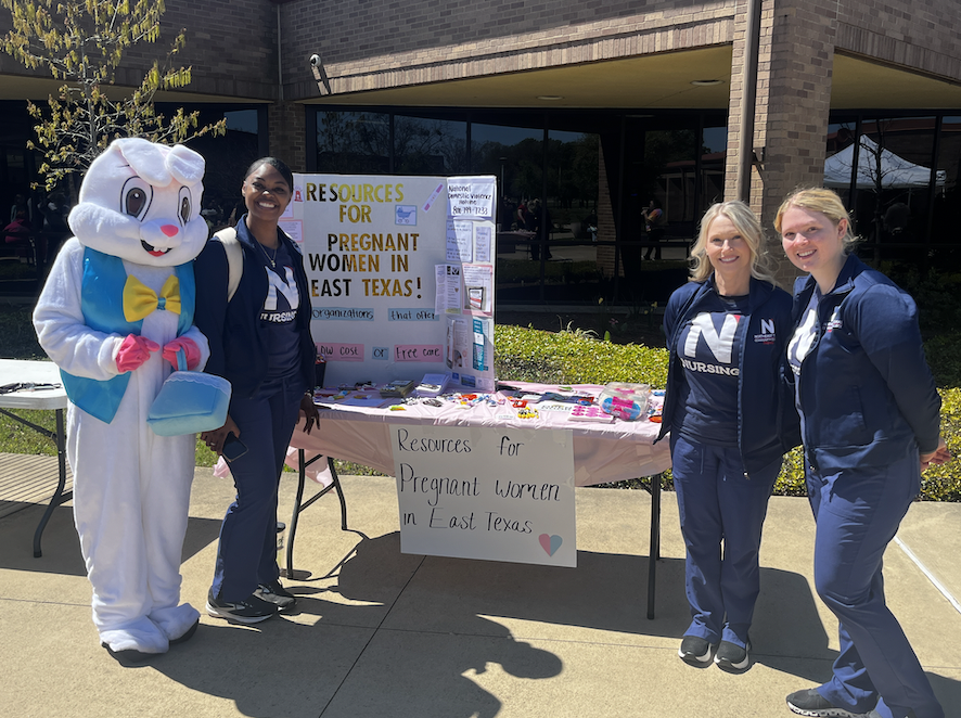 nurses booth at egg hunt