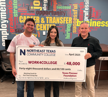 texas pioneer check presentation
