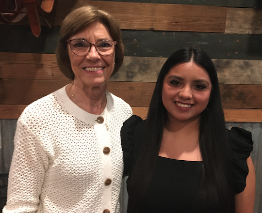 Garcia with Mary Hearron
