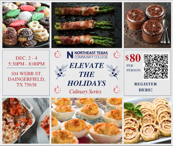 elevate the holidays class flyer