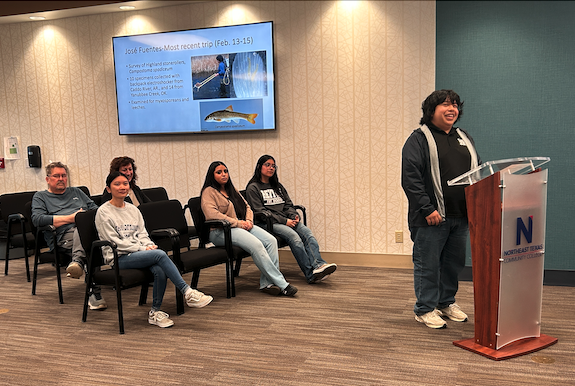 biology researches at meeting