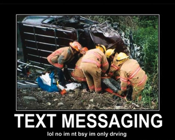 wreck from texting and driving