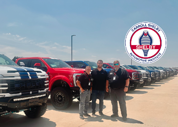 CSAI team with Shelby trucks