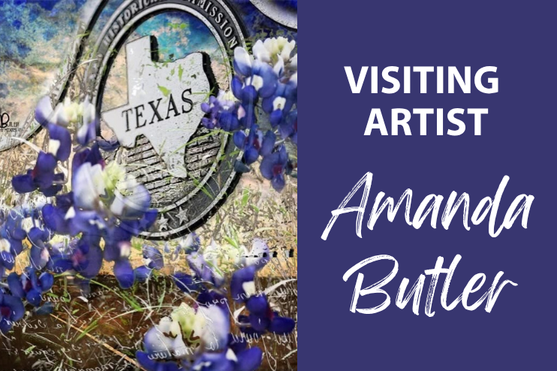 Amanda Butler photo collage with texas elements