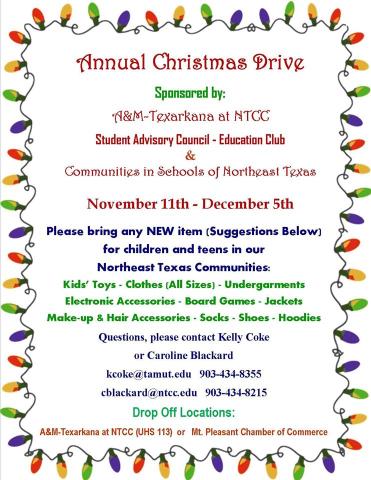 toy drive flyer