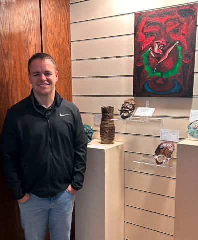 artist with art