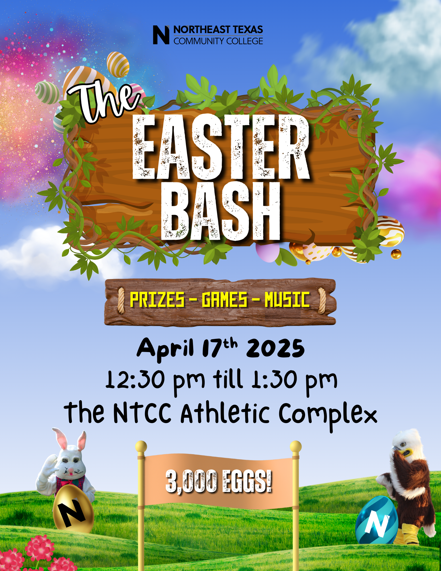 Our event flyer for the Easter Bash