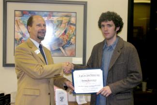 richardson receiving honor while a student at NTCC