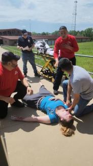 ems students working on patient