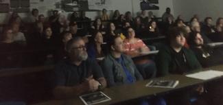 people watching movie