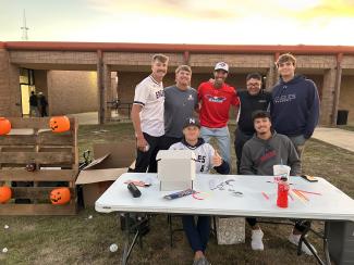 baseball players with president