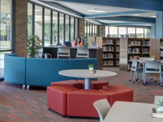 Inside the Charlie and Helen Hampton Library at NTCC