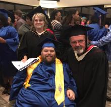 Student Brandon Pettey at Graduation 2016