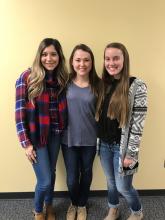 Viviana Ugalde, Karissa Bolyog and Ashley Burdine - PTA Students