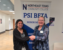 patel receiving scholarship