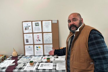 ag student presenting research project