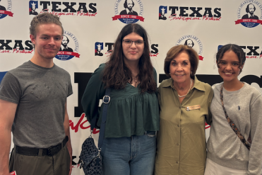honors students with donor at festival