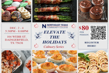 elevate the holidays class flyer