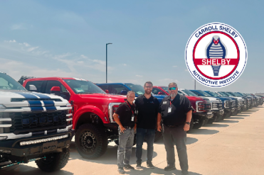 CSAI team with Shelby trucks