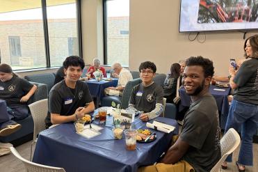work4college students eating lunch