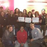 Students post for photo