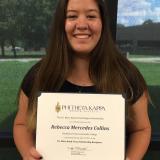 mercedes collins receiving award