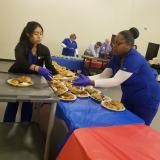 medical assistant students serving