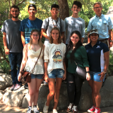 group photo of students on trip.