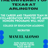 UT Arlington recruiter flyer