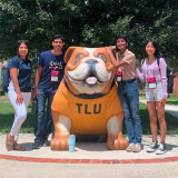 students with TLU bulldog