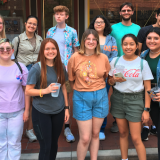 student group picture taken on trip