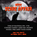 scare affair graphic with cat in front of moon