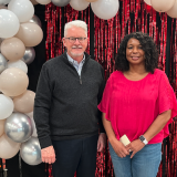 Elayne Peters with Dr. Clinton