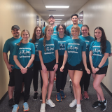 pt students in matching shirts