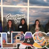 students behind El Paso sign