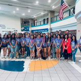 upward bound group at tarmac