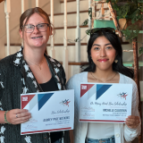 Watkins and Calderon with certificates