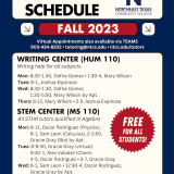 tutoring schedule flyer